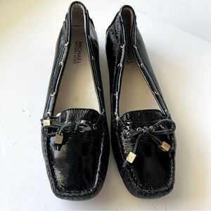 Michael Kors Black Patent Leather Loafer Driving Shoes Size 9